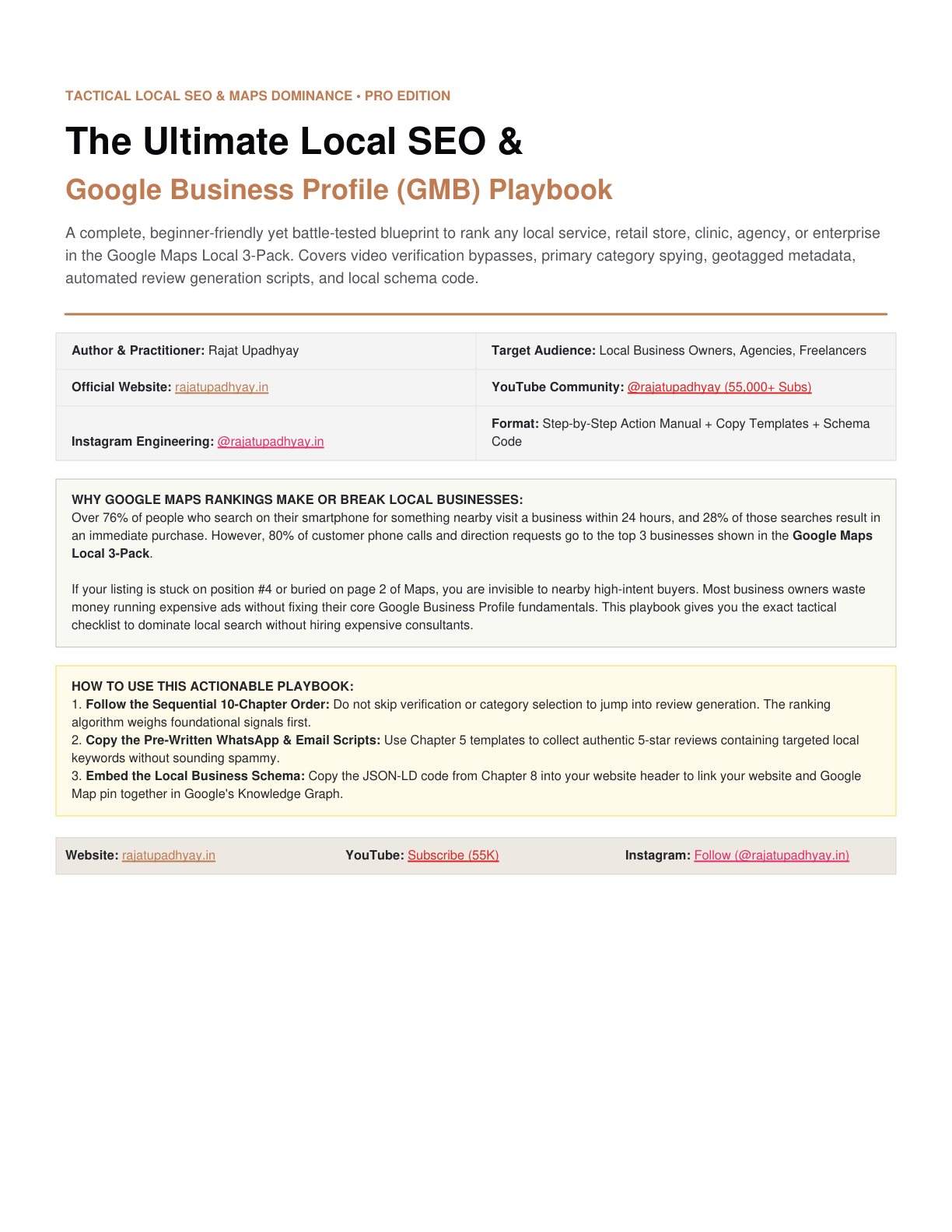 The Ultimate Local SEO & Google Business Profile (GMB) Playbook