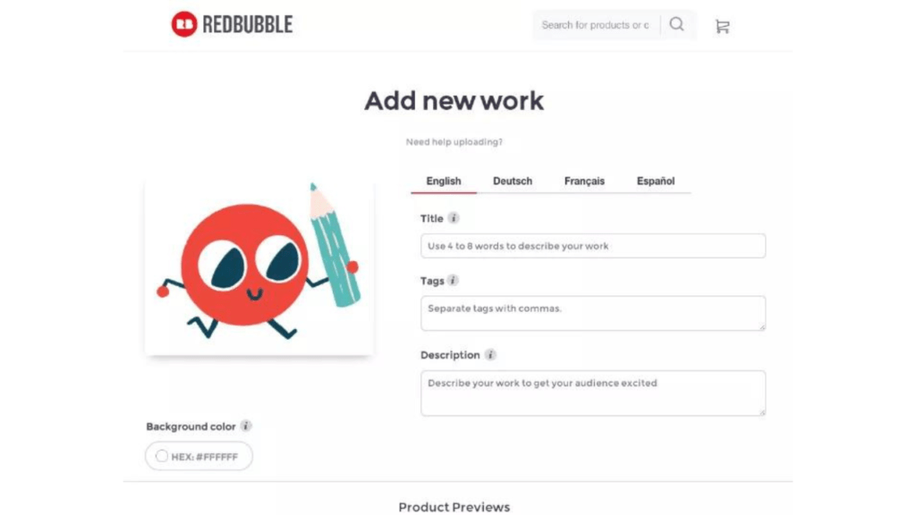 how to sell on redbubble